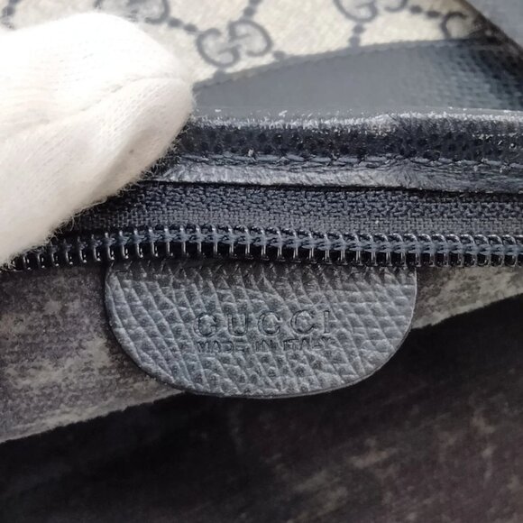 Gucci GG Navy PVC Leather Tote Bag - Picture 6 of 8